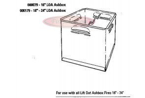 000179 Baxi Ashbox 18" LIFT OUT ASHBOX (SUITS 18" 20" 22" & 24" Burnall & Standard)